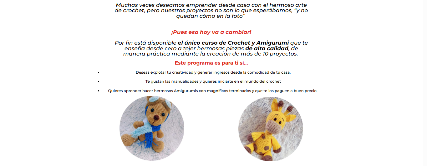 crochet y amigurumi emprende desde casa